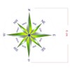 Compass Sticker Compass Rose Sticker Wind Rose Sticker Navigation Sticker