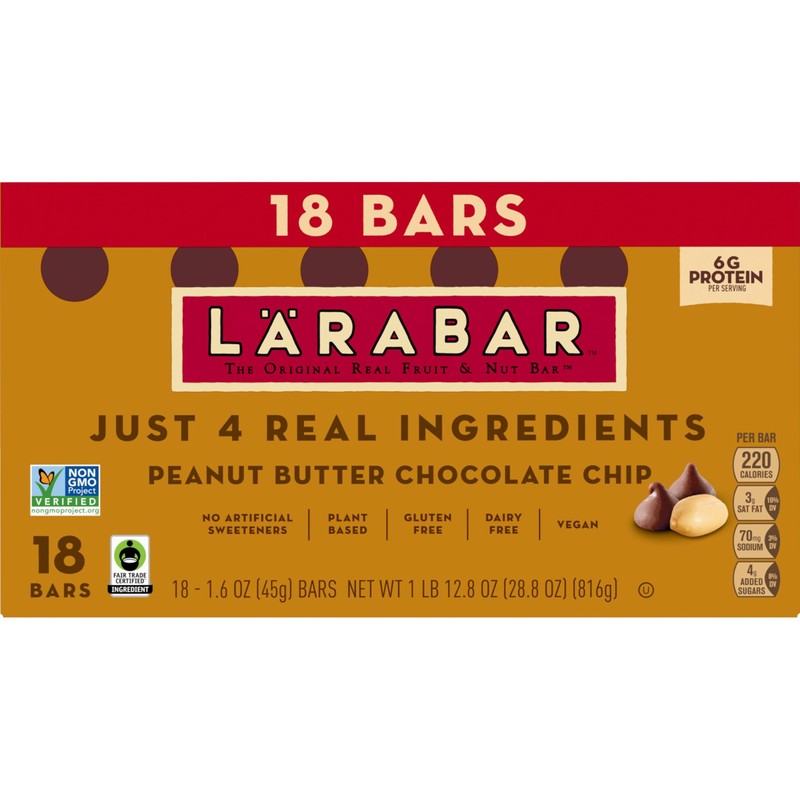 Larabar Peanut Butter Chocolate Chip, Fruit and Nut Bars, Gluten