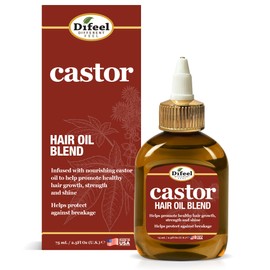 Difeel Aceite para el cabello Castor Pro-Growth 2.5 oz. - Fabricado con aceite de ricino natural para el crecimiento del cabello.