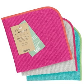 Cawö Trio 550 Dish Cloths Pink / Turquoise - 21