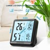 DOQAUS Indoor Thermometer Hygrometer Digital Thermo-Hygrometer 3.05 Inch Large LCD