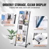 6-Tier Floor Standing Magazine Rack Display Stand Brochure and Newspaper