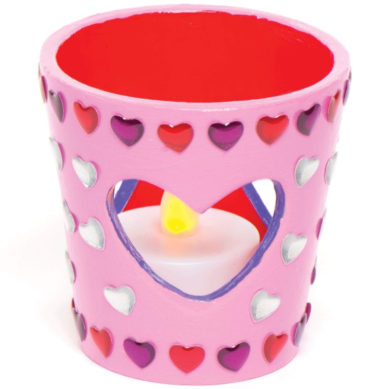 Ceramic Heart Tealight Holders for Kids to Paint & Decorate