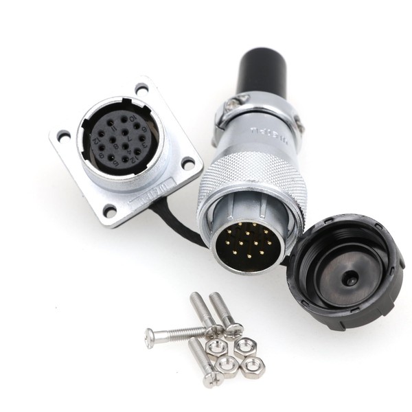 ZBLZGP WS20 Waterproof IP67 Aviation WEIPU Plug Socket M20 Square