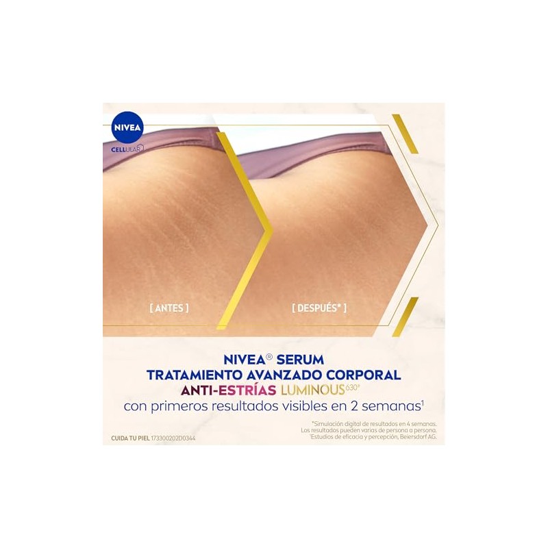 NIVEA Serum tratamiento avanzado Luminous630 anti-estrías (100 ml) 48 horas