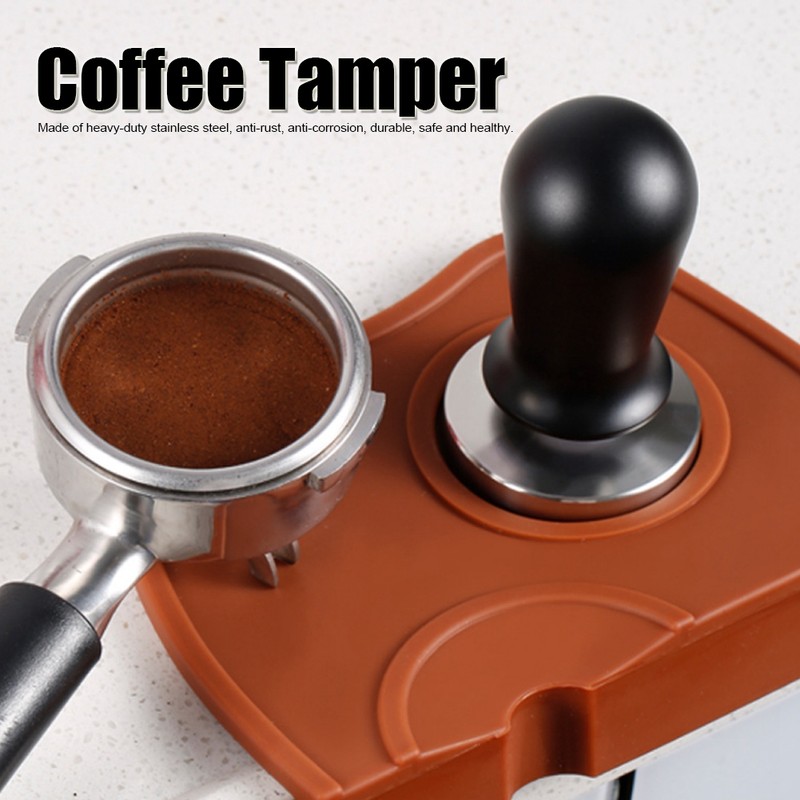 Stainless Steel Coffee Tamper Tool Elastic Powder Press with Spring