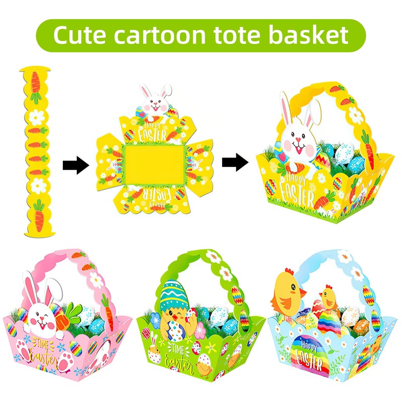 Pack of 8 Easter Baskets Craft Idea, Easter Baskets Crafts,
