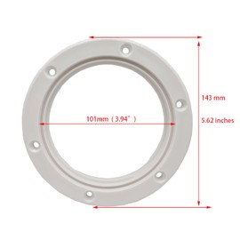 5Pcs 4” 6” Boat Round Non Slip Inspection Hatch,Detachable Cover and Pre-drilled Holes in Deck Plate White with Screw (4 inch)
