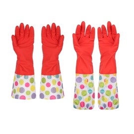 10 sets of long brushed band rubber gloves, latex kitchen rubber gloves, 5 short wide bands, 5 long bands, mixed / 롱기모밴드고무장갑 라텍스 주방고무장갑 10세트, 숏와이드5 롱밴드5 혼합