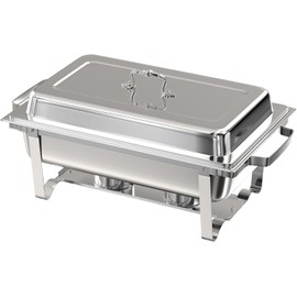 Chafing Dishes for Buffet, 9QT [Large Size and Sturdy] Heating and Cooling Chafing Dish Stainless Steel Food Warmers for Gatherings Banquet, Buffet, Party, Wedding (1)