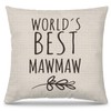 PUHEI Mawmaw Gifts Pillow Covers 18x18, Best Grandma Gift for