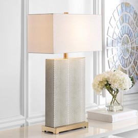 Safavieh Lighting Collection Joyce Cream 27.75-inch Table Lamp (Set of 2)