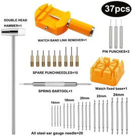shaohui Watch Repair Tool Kit, Watch Chain Link Removal Tool Kit, Watch Bracelet Adjustment, Strap Pin Remover for Watch Repair, Strap Replacement and Size Adjustment