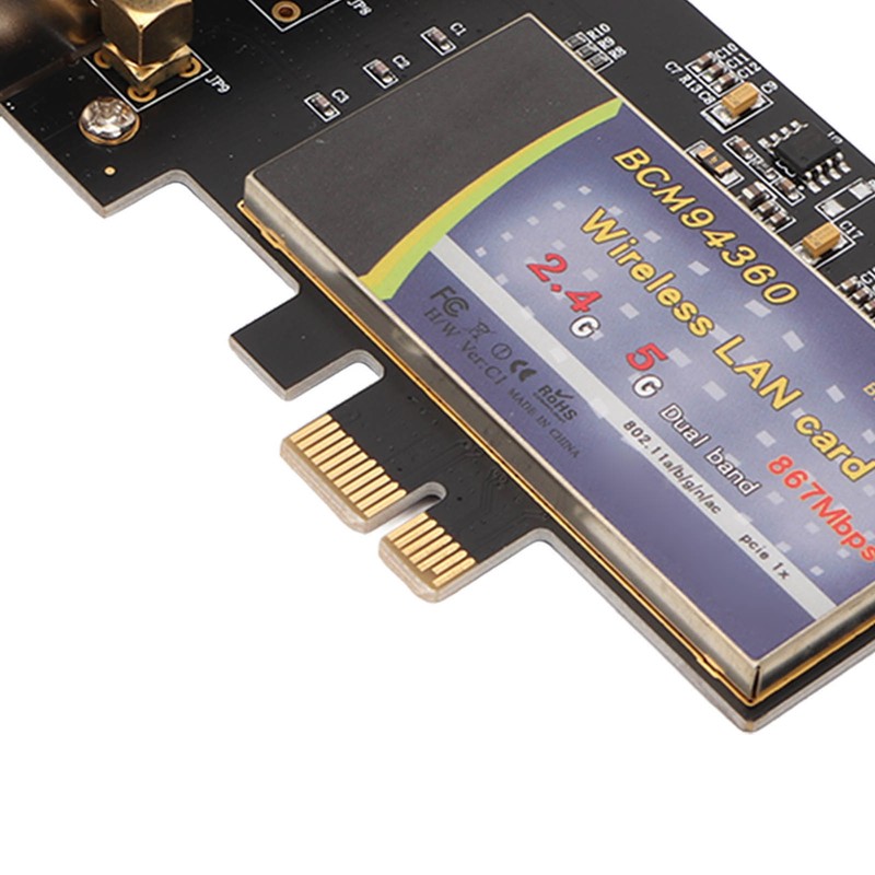 PCI E Network Card BCM94360 1200Mbps PCB Material Computer WiFi