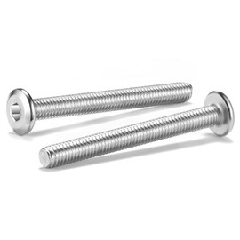 M6 x 60mm 10Pcs Flat Head Hex Socket Cap Screws Bolts, 304 Stainless Steel 18-8, Full Thread by SG TZH (with Hex Spanner)