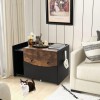 Cat Litter Box Enclosure with Convenient Pull-Out Drawer FeatureColor: Black