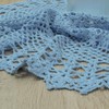 kilofly Handmade Crochet Cotton Lace Table Sofa Doily, Waterlily, Blue,