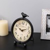 NIKKY HOME Vintage Table Clock with Bird, Metal Desk Clocks