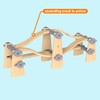 ORBRIUM Premium Wooden Train Ascending Tracks, Pack of 8 Wooden