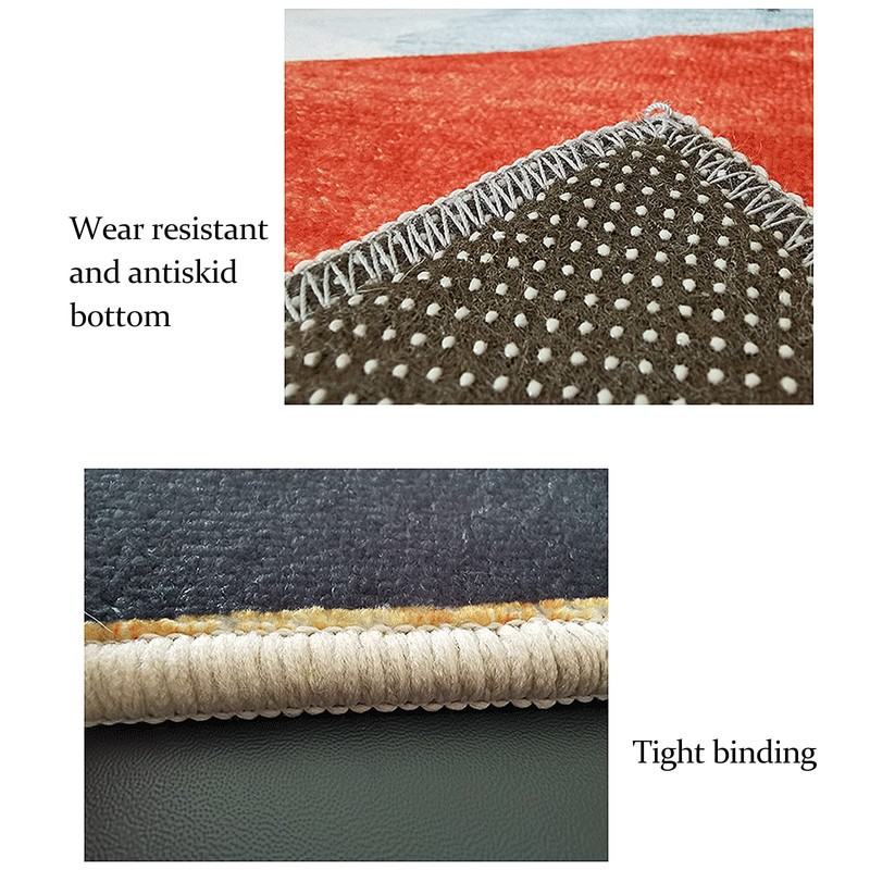 TITA-DONG 16in x 24in Polyester Non-Slip Mat, Half Round Door