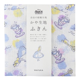 Prairie Dog Mosquito Net Fabric Dish Towel, Alice Tea Time, Mosquito Net Fabric Produced in Nara Prefecture, Highly Absorbent, Moisture Absorbent, Lasting Whiteness, Naturally Sourced, Size: Approx. 11.8 x 15.7 inches (30 x 40 cm)