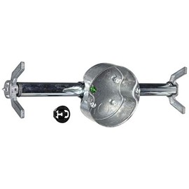 Hubbell-Raco 936 Retro-Brace Round Box, Ceiling Fan/Lighting Applications, 1-1/2" Depth with Hanger, 4" (Pack of 6)