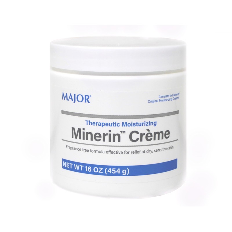 Major Therapeutic Moisturizing Minerin Creme 16oz for Dry, Sensitive Skin
