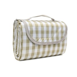 Leisure Sheet, Picnic Sheet, 55.1 x 59.1 inches (140 x 150 cm), Large, Thick, Foldable, For 2-4 People, Checkered Pattern, Easy Storage, Gingham Checker, Waterproof Blanket, Washable, Mat, Sports
