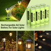 Kruta Rechargeable AA Battery for Outdoor Solar Lights, 12 Pack