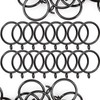 ASelected 50 Pack 38mm Curtain Hanging Rings Metal Black Curtain