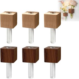 6 PCS Mini Vase Fridge Magnets, Mini Fridge Magnet Vases, Test Tube Vase, Fridge Accessories, Magnets for Fridge, Test Tube Vases for Hydroponic Plants, For Kitchen, Office, And Home Decor