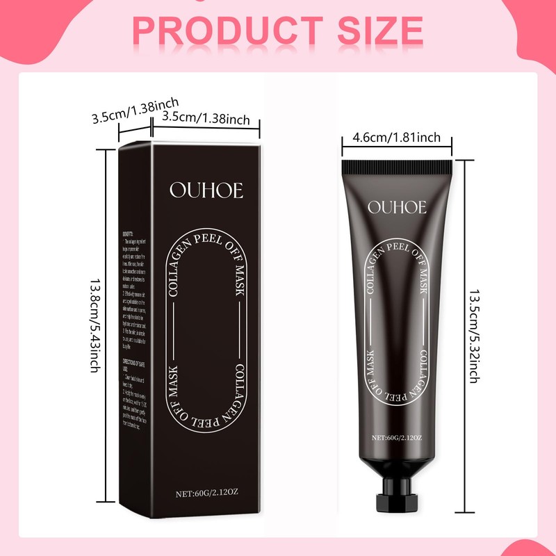 FunnAura 2PCS Collagen Face Masks, Face Peel off Mask, Hydrolyzed