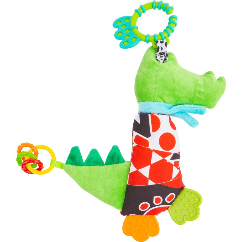 small foot 11423 Plush Crocodile Rattle Toddler Toy Educational Toy