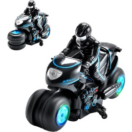 B-Qtech RC Motorcycle, 2.4G Kids Remote Control Motorcycle Children's Stunt Spinning Toy Car, 360°Rotating Motorcycle, Air Gesture Car Off-Road 2.4Ghz High Speed Rotation Drift