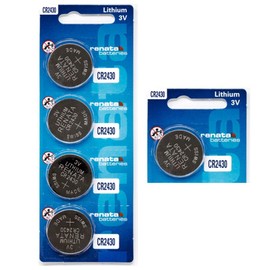 Renata CR2430 3V Lithium Coin Batteries (5 Pack)