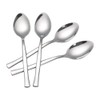 Qskely Cucharas de postre de acero inoxidable de 12 piezas,