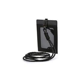 Hazzys (신세계센텀점)BASIC 블랙 솔리드 목걸이형 카드홀더 HJHO5E605BK (Sinsegye Centum City) BASIC Black Solid Necklace Card Holder HJHO5E605BK