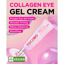 Collagen Brightening Eye Gel Cream – Korean Vegan Under Eye Treatment for Dark Circles & Puffy Eyes – Lightweight, Hydrating Formula with Niacinamide & Lavender – Brightens Fine Lines, 1oz