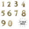 2" Brass Solid Brass Number 6 for House, Doors, mailboxes,