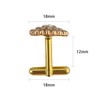 BLIKEJIN Men Cufflinks Gold Flower Rhinestone Elegant Sparkling Gorgeous Wedding
