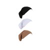 3 Pcs Hijab Undercap,Under Scarf Caps,Black Jersey Underscarf Cap,Hijabs Tape,Satin