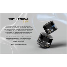 NATURAL GOLD Shilajit, Original Himalayan Shilajit Resin - Lab Tested Certified - Gold Grade - Pure, Rich in Fulvic Acid & 85+ Minerals (Pack of 1) Optimum Healthcare Fitness Edible Dietary Supplement