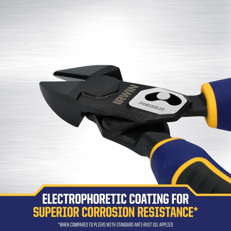 IRWIN VISE-GRIP Pliers, PowerSlot High Leverage Diagonal, 8 Inch (IWHT84001)