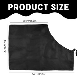 AUEFUDQ Leaf Vacuum Collection Bag 60 x 44 cm Black: Waterproof Oxford Leaf Blower Bag with Zip - Replacement Collection Bag for Garden Lawn Leaf Vacuum and Leaf Blower, Leaf Vacuum Bag Replacement