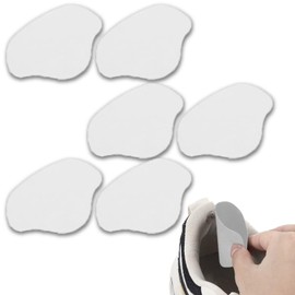 Heel Pads, 6 Pieces, 3.3 x 2.3 inches (8.5 x 5.8 cm), Heel Repair, Heel Patch (White, 6 Pieces)