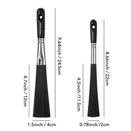 2Pcs/Set Splatter Brush Abstract Art Brush |Flat/Round Splatter Brush| for Card Making Blender Paintbrush Adding Speckles Splatters Spots Use with Ink, Thinned Acrylics Fluid Mediums
