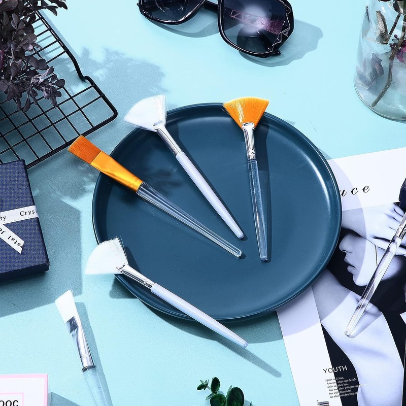 Fan Brushes, 8 Pieces Face Brush, Fan Brush, Mask Brush,