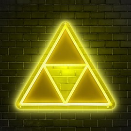 Triforce LED Gaming Neon Sign with Dimmable Lighting Modes for Bedroom, Game Room Decor, Kids Room, Man Cave, Wall Decor and Birthday and Father's Day and Christmas Gift USB Connection