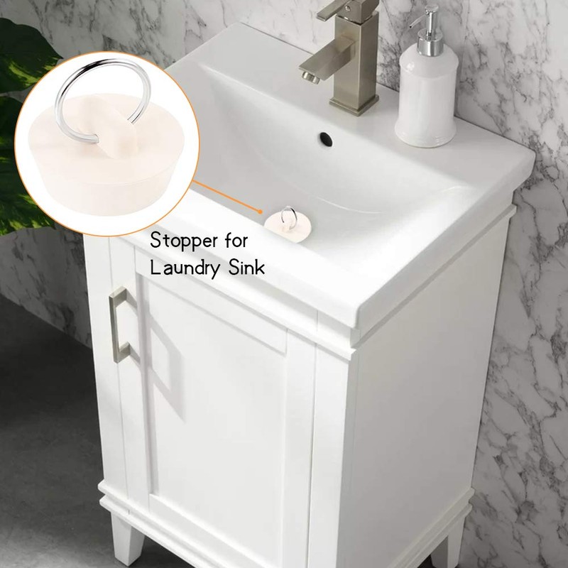 KANOSON Drain Stopper, 4 Pcs Bath Plugs Rubber Sink Plug