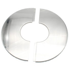 FDXGYH 2 Pcs ID 2.0" Stainless Steel Wall Split Flange Self-Adhesive Tape Round Escutcheon Plate Cover for Water Pipe Faucet Decoration Accessories